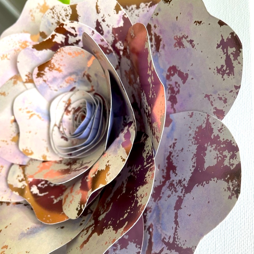 3D lavender copper canvas flower - Picture 4 of 4